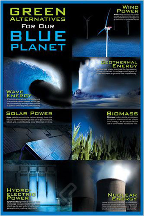 green alternatives/blue planet poster